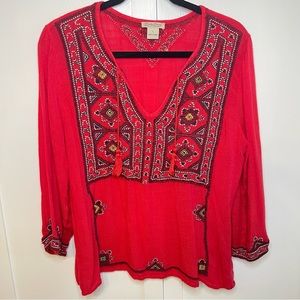 Lucky Brand Embroidered Top